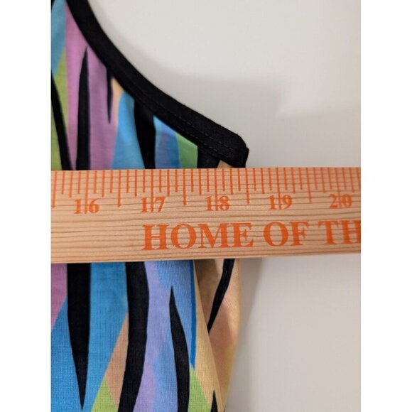 NEW iEDM Tiger Stripe Tunic Dress Womens Size Med Colorful Sleeveless Pullover - Picture 10 of 11